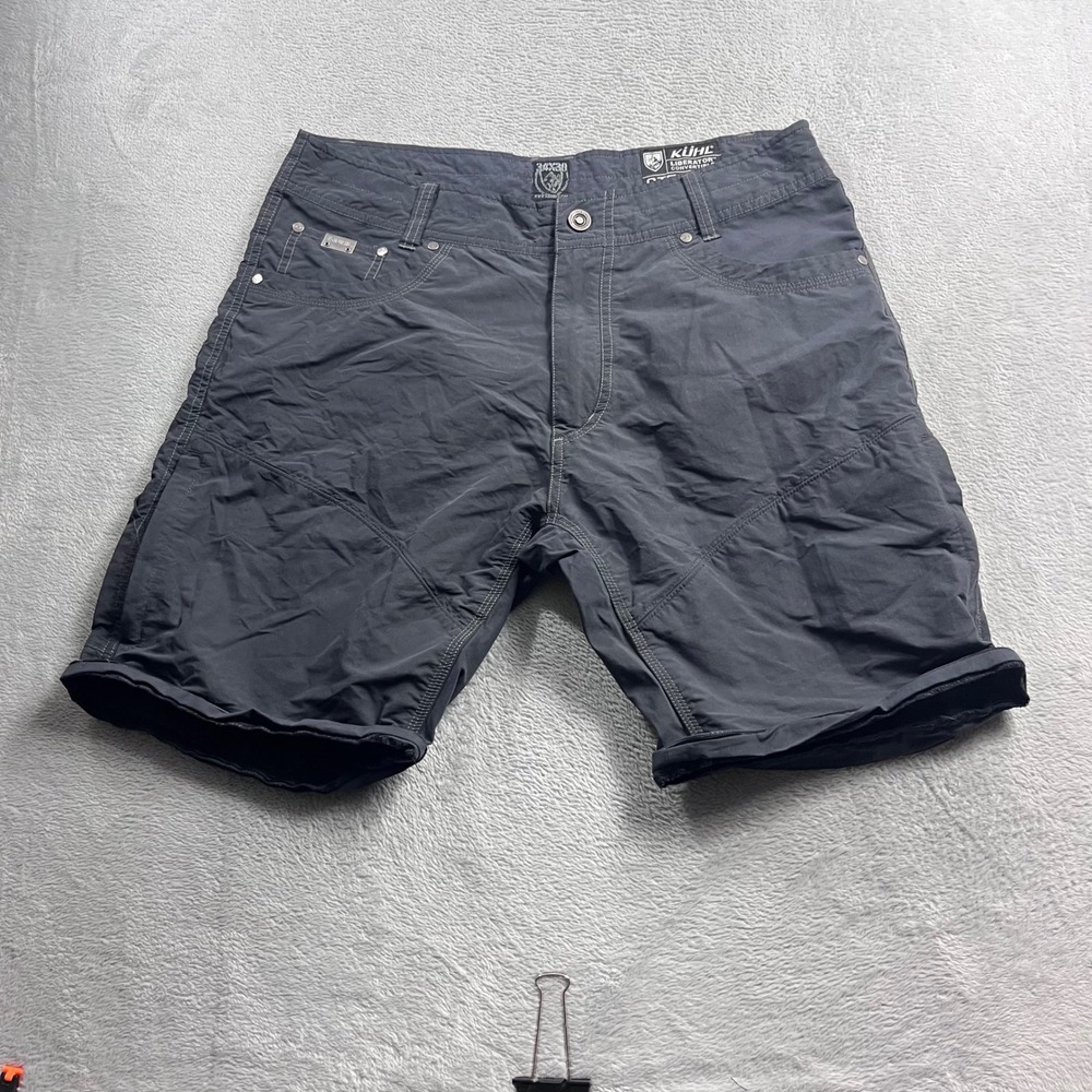 Kuhl Liberator Stealth Convertible Shorts Mens 34 Gray Hiking Outdoor Cargo